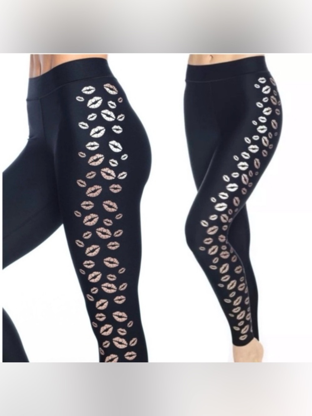 NWOT ULTRACOR Lux Lips Leggings XS Black High Rise Designer Yoga Activewear